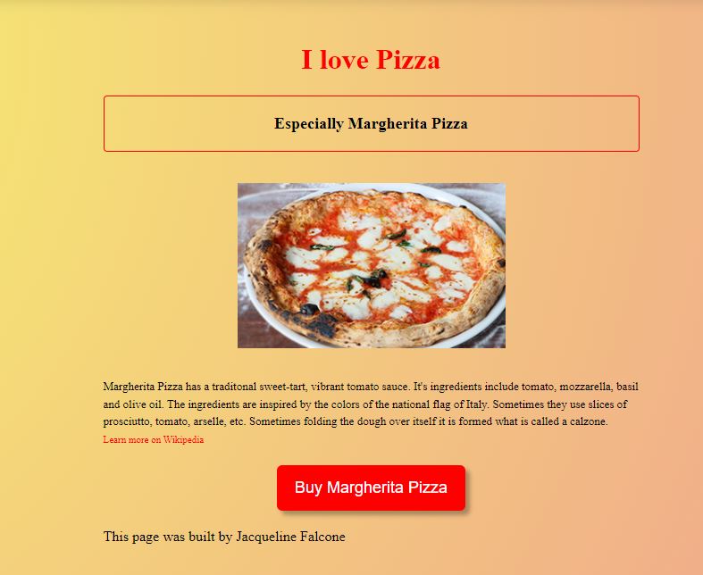 Pizza project preview